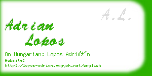 adrian lopos business card